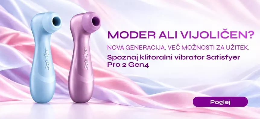Moder ali vijoličen? Odkrij nova stimulatorja klitorisa Satisfyer Pro 2 Gen4 na Desirel.si | Sexshop Slovenija Desirel.si