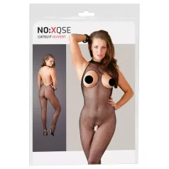 NO:XQSE - Seksi kombinezon za poudarjanje prsi - črna - S-L