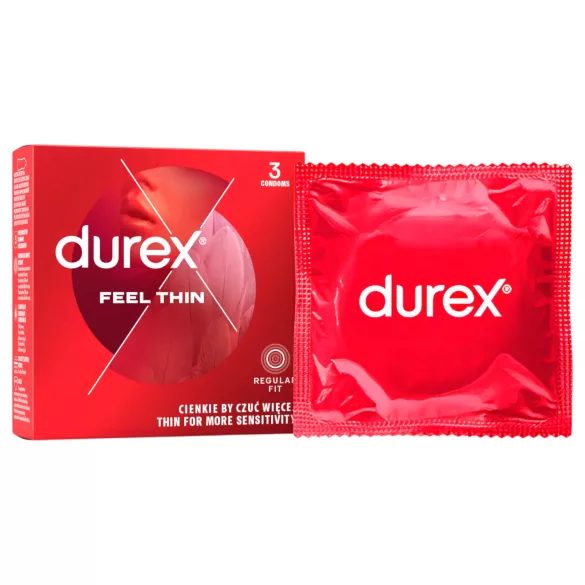 Durex Feel Thin - kondomi za naraven občutek (3 kos)