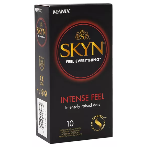 Manix SKYN Intense - kondom brez lateksa z izboklinami - 10 kosov