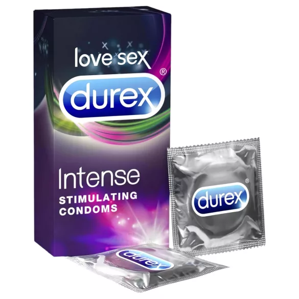 Durex Intense - kondomi z rebrasto in pikasto teksturo - 10 kos
