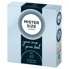 Mister Size - tanek kondom - 47 mm - 3 kosi