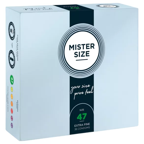 Mister Size - tanek kondom - 47 mm - 36 kos