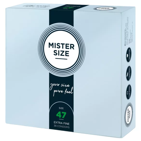 Mister Size - tanek kondom - 47 mm - 36 kos