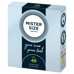 Mister Size - tanek kondom - 49mm - 3 kosi