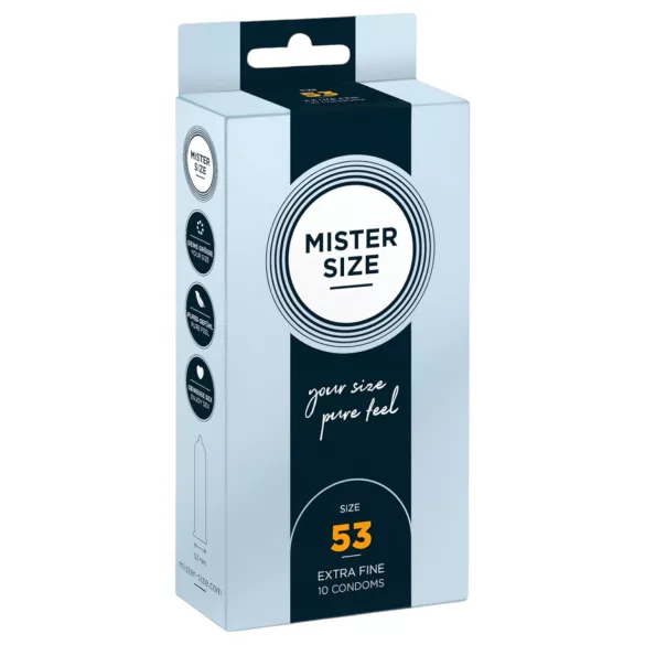 Mister Size - tanek kondom - 53 mm - 10 kos