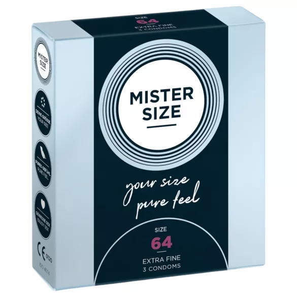 Mister Size - Tanka kondom - 64 mm - 3 kosi
