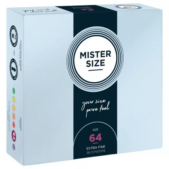 Mister Size - tanek kondom - 64 mm - 36 kos