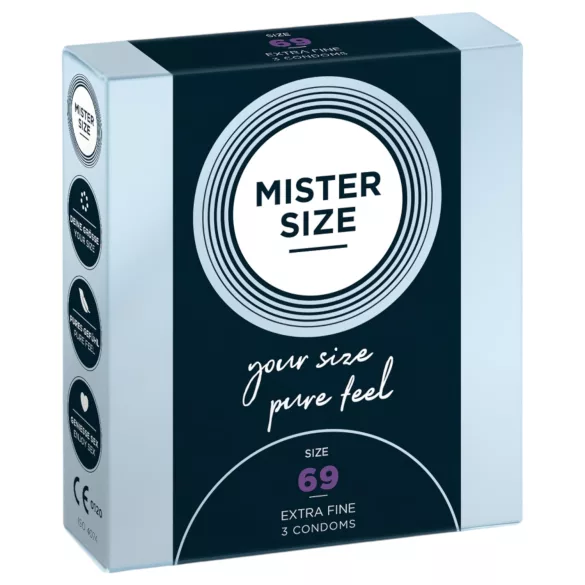 Mister Size - kondom - izjemno tanek - 69mm - 3 kosi