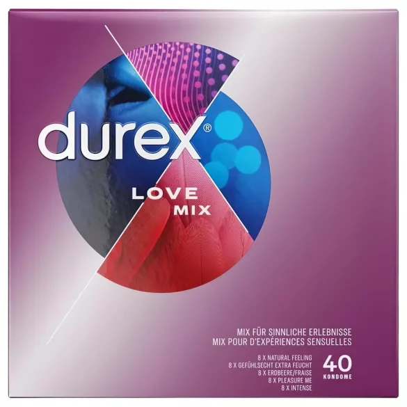 Durex - kondomi paket - mix različnih - 40 kos