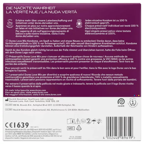 Durex - kondomi paket - mix različnih - 40 kos