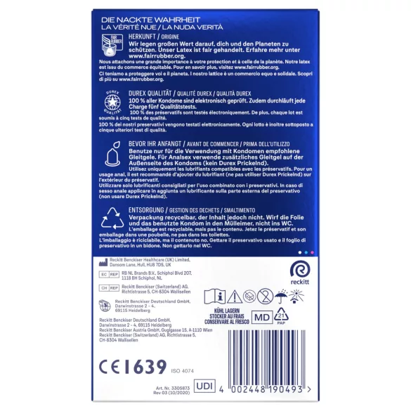 Durex Intense - orgazmični kondomi (10 kosov)