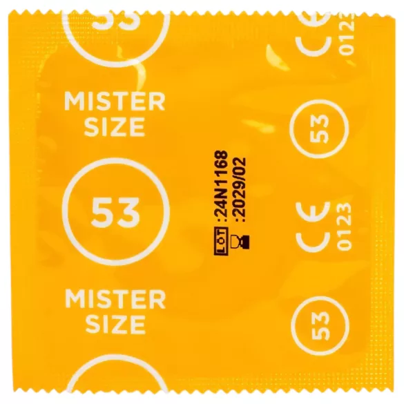 Mister Size - kondomi testni komplet s penis merilcem - 3 kosi