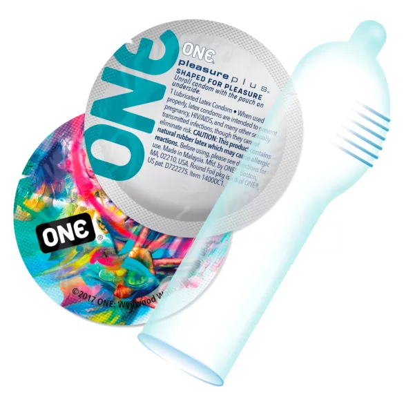 ONE - kondom - notranje rebrast - 12 kos