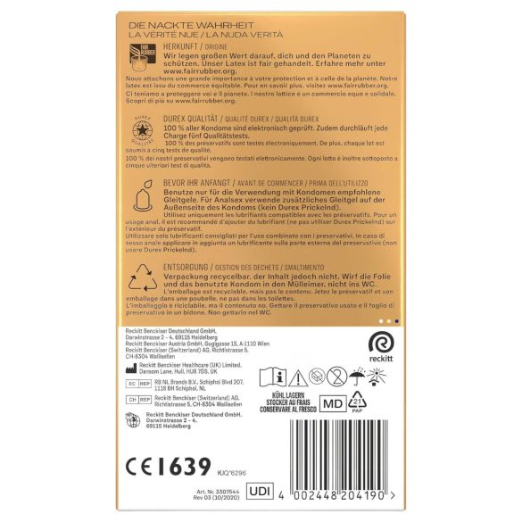 Durex - kondomi - ekstra veliki XXL - 10 kos