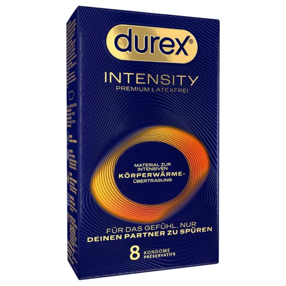 Durex Intensity - tanek kondom - brez lateksa - 8 kos