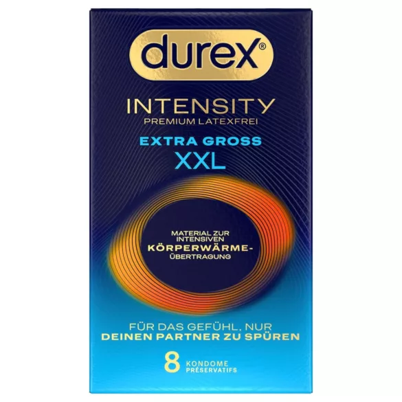 Durex Intensity XXL - kondomi brez lateksa - 8 kos