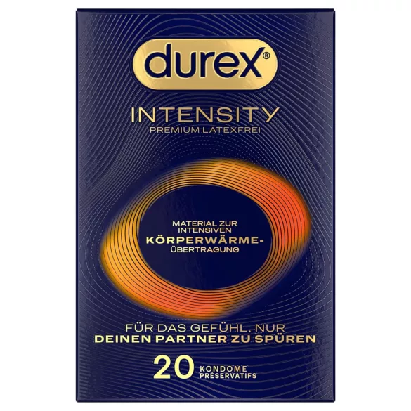 Durex Intensity - tanek kondom - brez lateksa - 20 kos