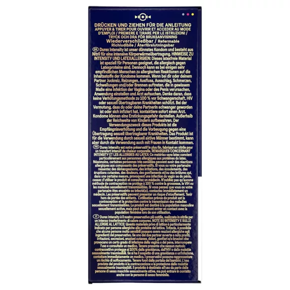 Durex Intensity - tanek kondom - brez lateksa - 20 kos