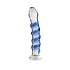 Icicles No. 5 - stekleni dildo spiralni - prozorno-modra