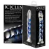 Icicles No. 5 - stekleni dildo spiralni - prozorno-modra