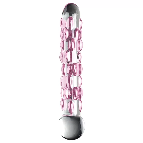 Icicles No. 7 - stekleni dildo z izboklinami