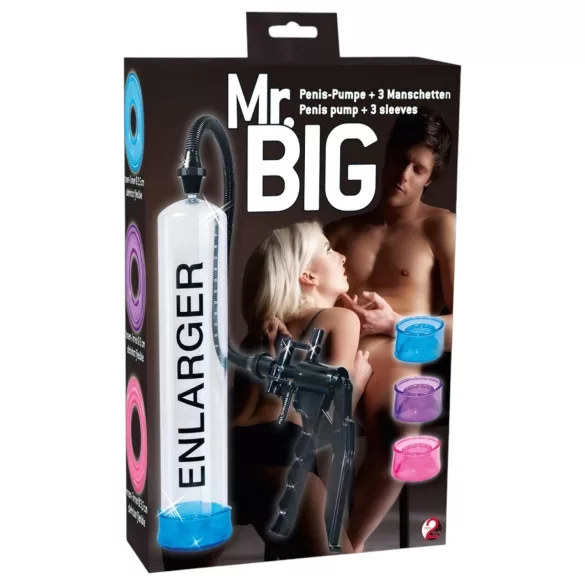 You2Toys - Mr. Big - komplet za črpalko za penis (prozoren)