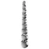 Icicles No. 2 - stekleni dildo z reliefnimi kroglami - prozoren