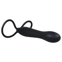 You2Toys - analni dildo in erekcijski obroč - črna