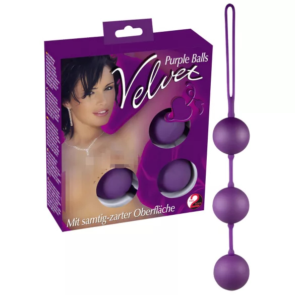 You2Toys - Gejša kroglice trojne - žametne vijolične