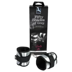 Fifty Shades of Grey - lisice za zapestje - siva - 2 kosa