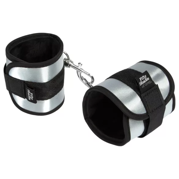 Fifty Shades of Grey - lisice za zapestje - siva - 2 kosa