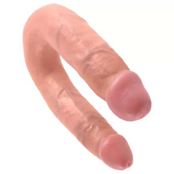 King Cock - dvojni dildo - srednja velikost - naravna barva