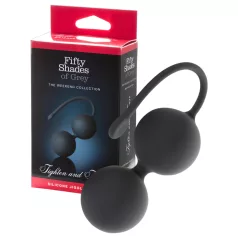 Fifty Shades of Grey - gejša kroglica - dvojna - siva
