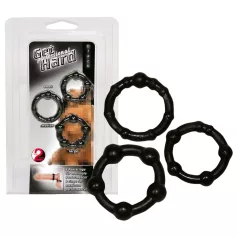 You2Toys - komplet obročkov za penis - črna - 3 kosi