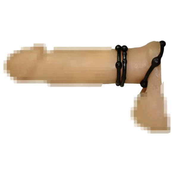 You2Toys - komplet obročkov za penis - črna - 3 kosi