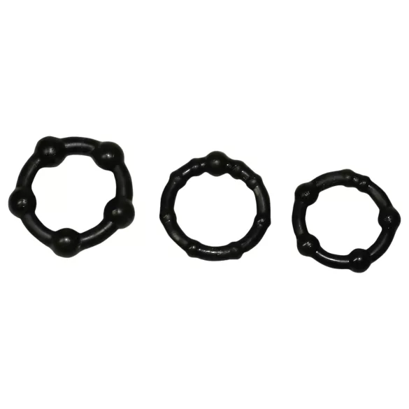 You2Toys - komplet obročkov za penis - črna - 3 kosi