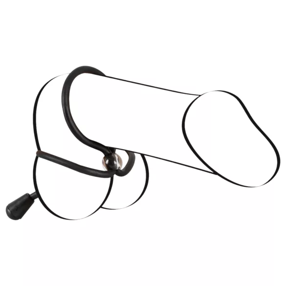 Bad Kitty - silikonski obroč za penis in moda - črn