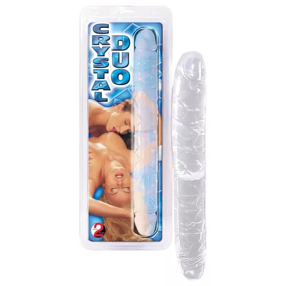 Kristal - dvojni dildo - steklo - 34 cm