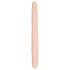 You2Toys - dvojni dildo - 100% silikon - naravna barva