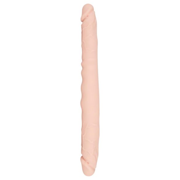 You2Toys - dvojni dildo - 100% silikon - naravna barva