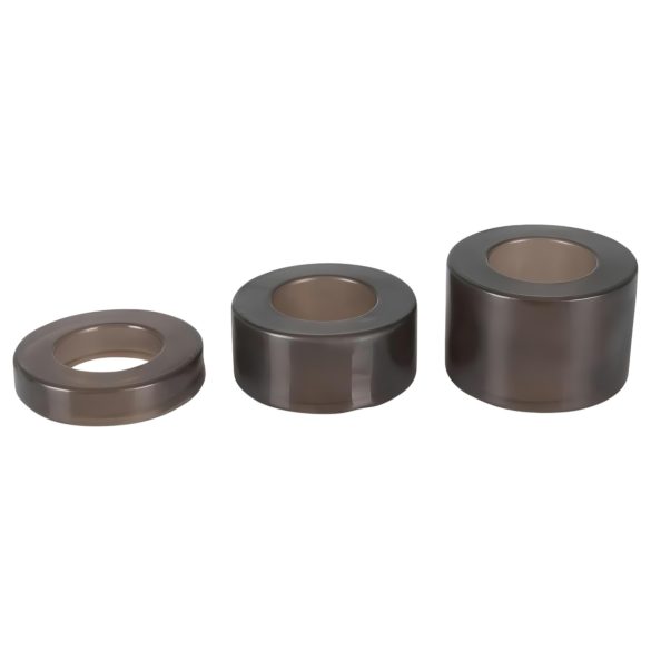 You2Toys - penisni in testisni obroč ter podaljšek - silikon - siva