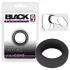Black Velvets - penisni obroč debela stena 2,6 cm - črna