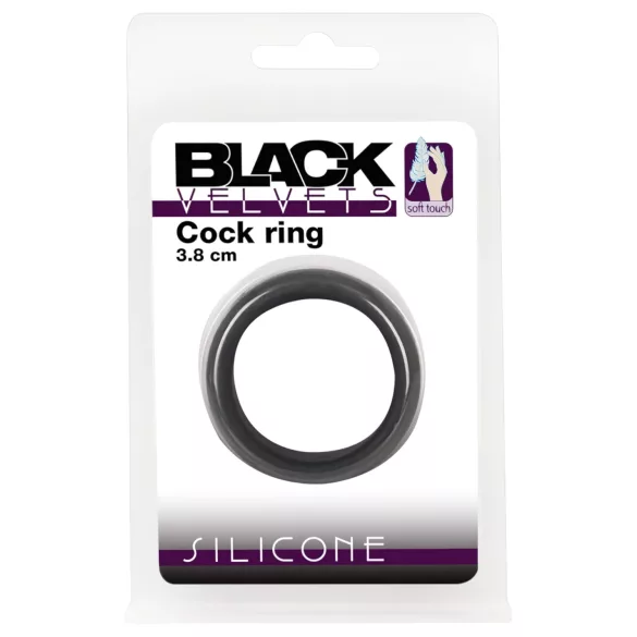 Black Velvets - penisni obroč - debel sten - 3,8 cm - črn