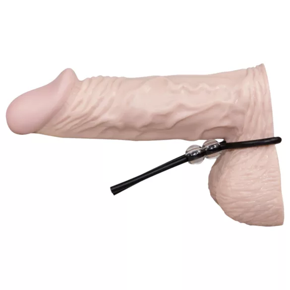 You2Toys - Nastavljiv erekcijski obroč z biseri - črna