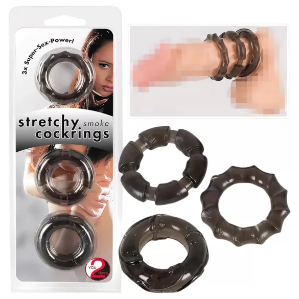You2Toys - komplet erekcijskih obročkov (3 kosi) - siva