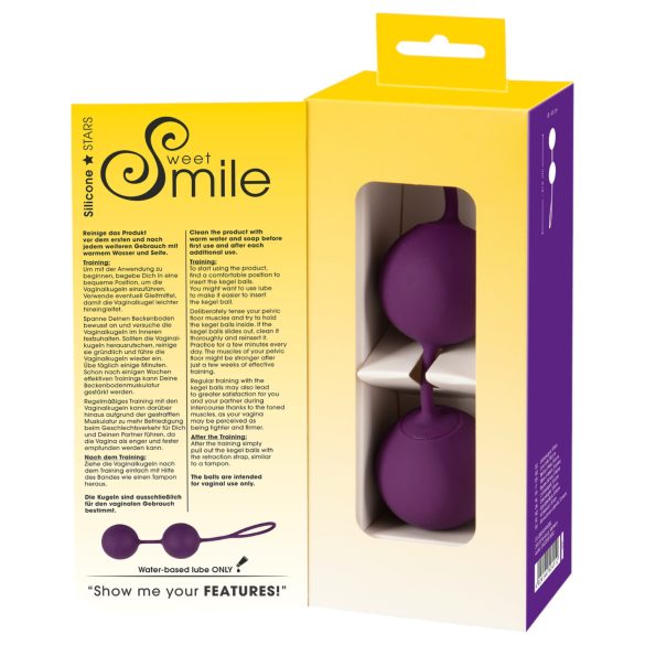SMILE XXL Balls - vaginalna kroglica - velika - vijolična
