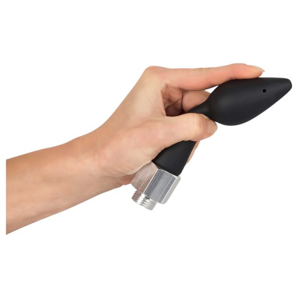 You2Toys - Zadnji Pljusk - koničasta silikonska glava prhe (črna)