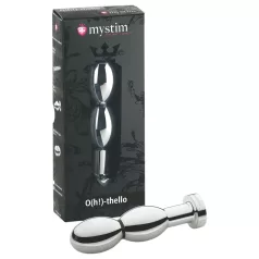 mystim O(h!)-thello - elektro analni čep - kovinski srebrn