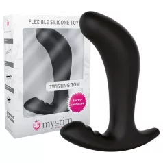 mystim Twisting Tom - elektro analni dildo (črn)